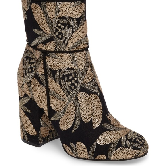 Steve Madden Shoes - Steve Madden Goldie Sequin Embroidered Bootie